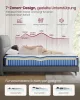 VASAGLE RMZ224QZ02 zsebrugós matrac gél memory foam réteggel 140 x 200 x 25 cm közepes keménység H3 7 zónás kék