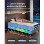  VASAGLE Gel Memory Foam Táskarugós Matrac Kék 7-Zónás Közepes-Kemény (H3)
