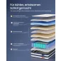   VASAGLE Gel Memory Foam Táskarugós Matrac Kék 7-Zónás Közepes-Kemény (H3)