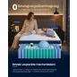   VASAGLE Gel Memory Foam Táskarugós Matrac Kék 7-Zónás Közepes-Kemény (H3)