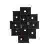 SONGMICS Modern Képkollázs Keret 10 db 10x15 cm-es Fotóhoz Fekete