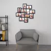 SONGMICS RPF22BK Kollázs Képkeret MDF Fekete 12 Fotóhoz