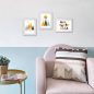 SONGMICS Elegáns Fehér Képkeret Szett 13x18 cm MDF Üvegfedéllel