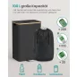   SONGMICS 100 literes szelektív hulladékgyűjtő konténer bambusz kerettel fekete-bézs