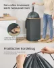 SONGMICS 100 literes szelektív hulladékgyűjtő konténer bambusz kerettel palackszínű szürke és természetes bézs