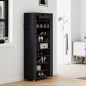   SONGMICS 10 Szintes Cipőtároló Szekrény Fekete Porvédő Huzattal