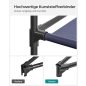 SONGMICS Textil Ruhásszekrény Sötétkék Cipzáras Tárolóval