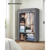 SONGMICS Textil Ruhásszekrény 6 Polcos Szürke Fémvázas Gardrób