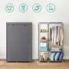 SONGMICS Textil Ruhásszekrény 6 Polcos Szürke Fémvázas Gardrób
