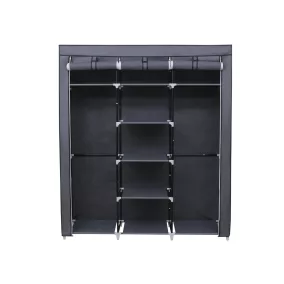   SONGMICS Canvas Szövet Ruhásszekrény Szürke 175 x 150 x 45 cm