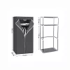 SONGMICS Összecsukható Szövet Ruhásszekrény Szürke Tárolórendszer