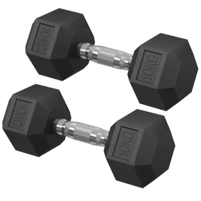   SONGMICS SYL010B01 Hexagonális Kézi Súlyzó Készlet 20 kg Öntöttvas Fekete