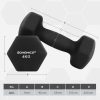 SONGMICS Neoprén Súlyzó Szett 2x4 kg Hatszögletű Fekete