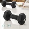 SONGMICS Neoprén Súlyzó Szett 2x4 kg Hatszögletű Fekete