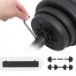   SONGMICS 2-in-1 Állítható Súlyzó Készlet 2 x 10 kg Műanyag Bevonatú Súlytárcsákkal Fekete