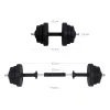 SONGMICS 2-in-1 Állítható Súlyzókészlet 30 kg Fekete