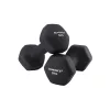 SONGMICS 2 db-os kézi súlyzó szett 2 x 5 kg neoprén bevonattal fekete hatszögletű csúszásmentes