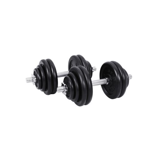 SONGMICS Állítható Öntöttvas Súlyzókészlet 2x30 kg Fekete