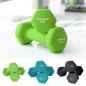   SONGMICS Hexagon Kézi Súlyzó Készlet Állvánnyal 2 x 1 kg, 2 x 2 kg, 2 x 3 kg Neoprén Bevonattal Lime, Türkiz és Sötétszürke