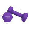 SONGMICS Neoprén Súlyzó Szett 2x2 kg Csúszásmentes Lila