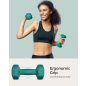   SONGMICS 2 x 3 kg Neoprén Hatszögletű Kézi Súlyzó Szett Otthoni Edzéshez Türkiz