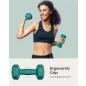   SONGMICS 2 x 3 kg Neoprén Hatszögletű Kézi Súlyzó Szett Otthoni Edzéshez Türkiz