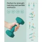   SONGMICS 2 x 3 kg Neoprén Hatszögletű Kézi Súlyzó Szett Otthoni Edzéshez Türkiz