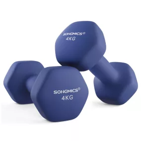   SONGMICS 4 kg Hexagon Kézi Súlyzó Neoprén Bevonattal Erősítő Edzéshez