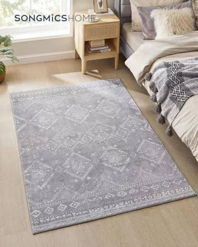 SONGMICS HOME Boho Stílusú Mosható Szőnyeg Világosszürke