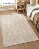 SONGMICS HOME Boho Stílusú Cappuccino Bézs Szőnyeg Csúszásgátló Réteggel