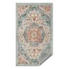 SONGMICS HOME Vintage Stílusú Türkiz Szőnyeg Csúszásmentes Alappal