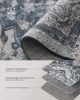 SONGMICS HOME Vintage Stílusú Szőnyeg Galambszürke 120 x 170 cm Csúszásmentes Mosható