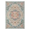 SONGMICS HOME Vintage Stílusú Szőnyeg Türkiz-Korall Mintázattal