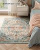 SONGMICS HOME Vintage Stílusú Szőnyeg Türkiz-Korall Mintázattal