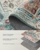 SONGMICS HOME Vintage Stílusú Szőnyeg Türkiz-Korall Mintázattal