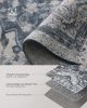 SONGMICS HOME Vintage Stílusú Szőnyeg Galambszürke Mosható Csúszásmentes 80 x 150 cm