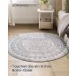  SONGMICS HOME Boho Kerek Szőnyeg Galambszürke Mandala Mintával