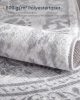 SONGMICS HOME Boho Kerek Szőnyeg Galambszürke Mandala Mintával