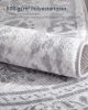 SONGMICS HOME Boho Kerek Szőnyeg Galambszürke Mandala Mintával
