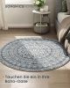 SONGMICS HOME Boho Kerek Szőnyeg Antracitszürke Mandala Mintázattal