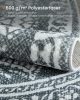 SONGMICS HOME Boho Kerek Szőnyeg Antracitszürke Mandala Mintázattal