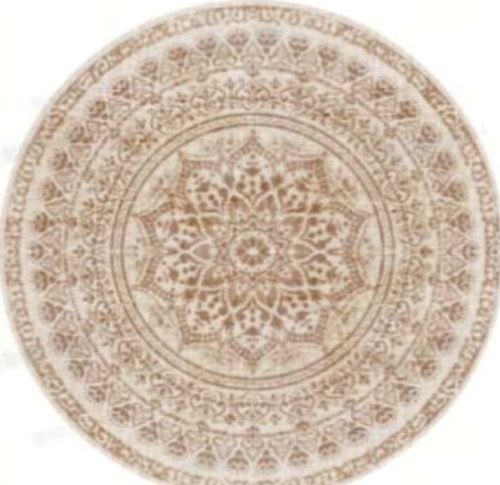 SONGMICS HOME Boho Kerek Szőnyeg Cappuccino Bézs 120 cm Mosható