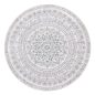 SONGMICS HOME Boho Kerek Szőnyeg Galambszürke Mandala Mintával