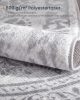 SONGMICS HOME Boho Kerek Szőnyeg Galambszürke Mandala Mintával