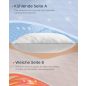 SONGMICS HOME Kétoldalas Párna 80x40 cm Hűsítő-Puha Borítással Felhőfehér