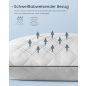 SONGMICS HOME Kétoldalas Párna 80x40 cm Hűsítő-Puha Borítással Felhőfehér