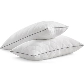   SONGMICS HOME Kétoldalas Párna Szett, Hűsítő-Meleg Kombinált 80 x 40 cm Felhőfehér