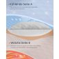 SONGMICS HOME Kétoldalas Párna 80x80 cm Hűsítő-Puha Galambszürke