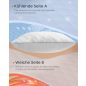 SONGMICS HOME Kétoldalas Párna 80x80 cm Hűsítő-Puha Fehér