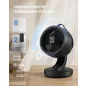   SONGMICS XFC001B1EU asztali ventilátor LED kijelzővel távirányítóval 70° oszcillációval 8 sebességgel fekete